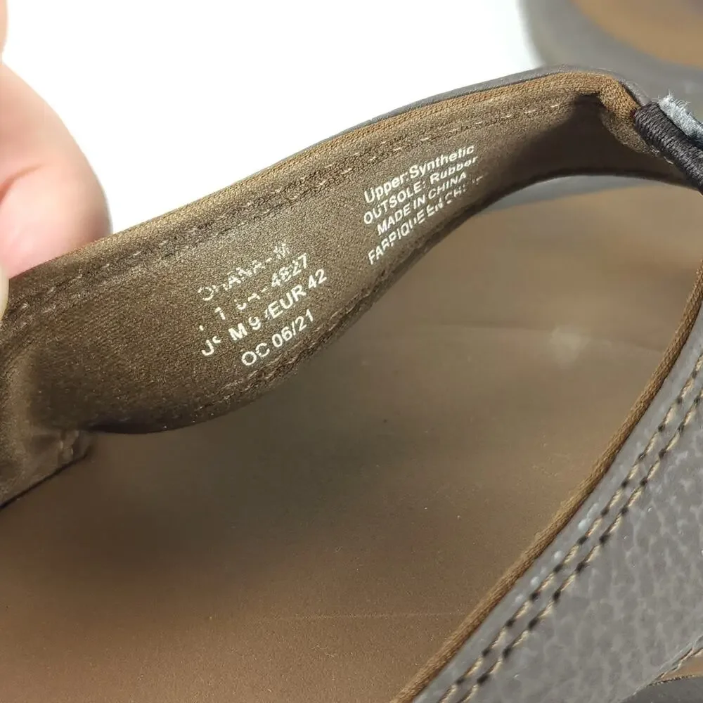 Olukai Men's Ohana US9 Brown Slip On Flat Thong Sandals